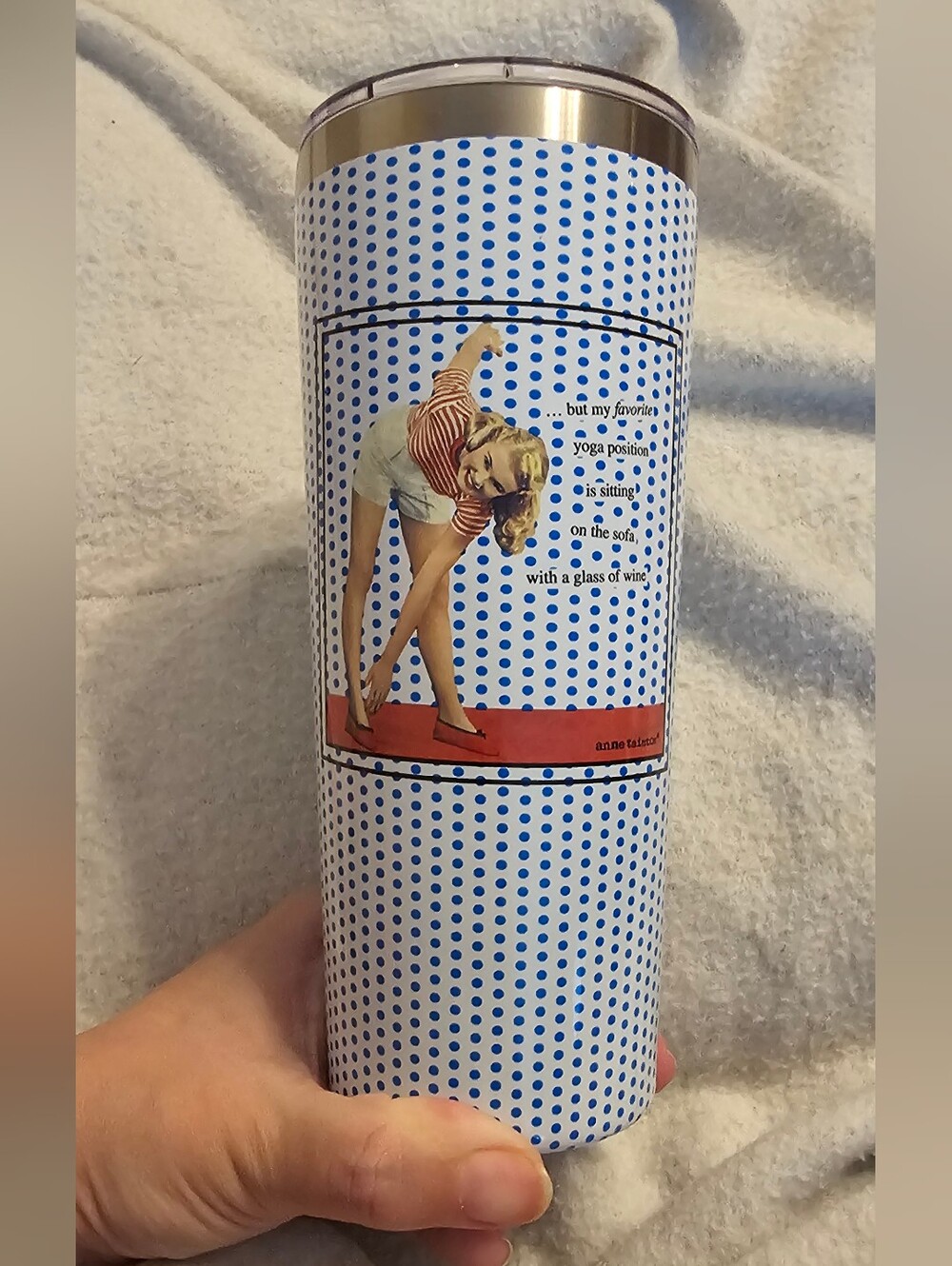 Boston International Anne Taintor Yoga Stainless Steel Travel Tumbler